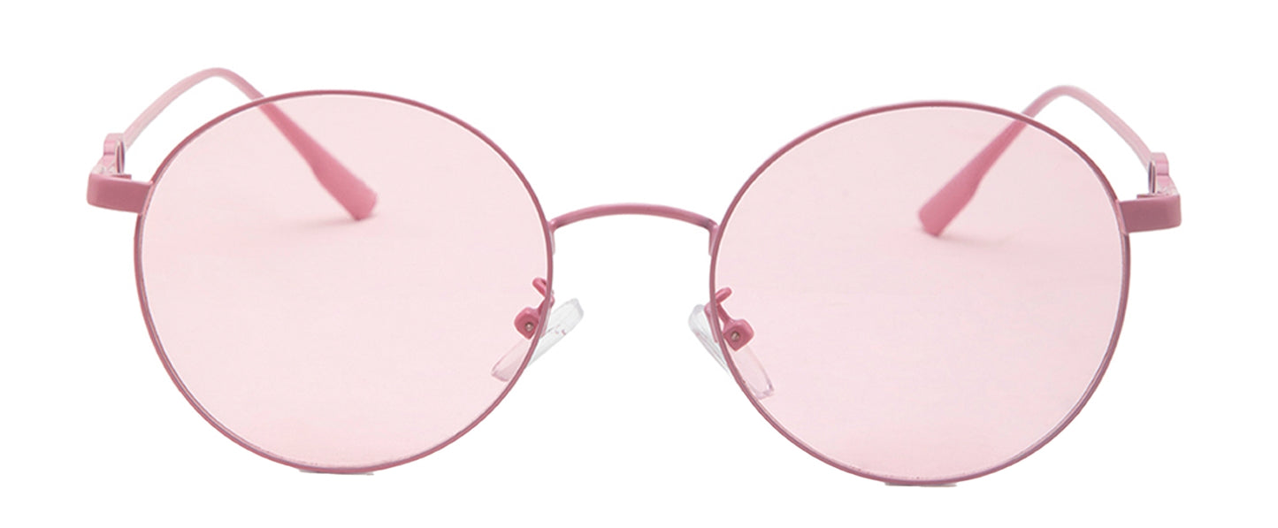 Pink Shade Round Shape UV Sunglass