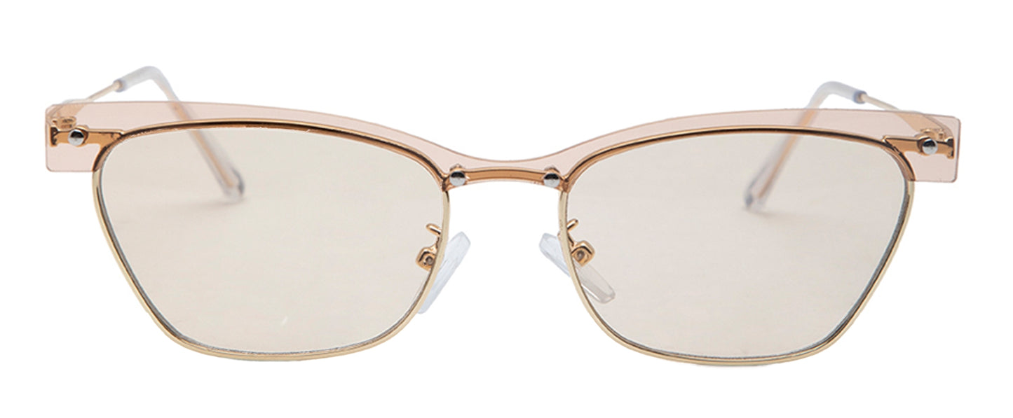 Light Brown Cateye Style UV Sunglass