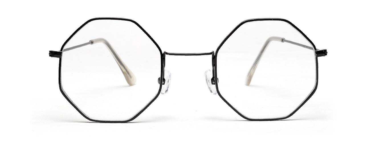 Black Hexagon Full Rim Unisex - Computer Spex (Zero Power)