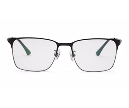 Zenith Titanium Full Rim Rectangle Spectacles with Black Frame
