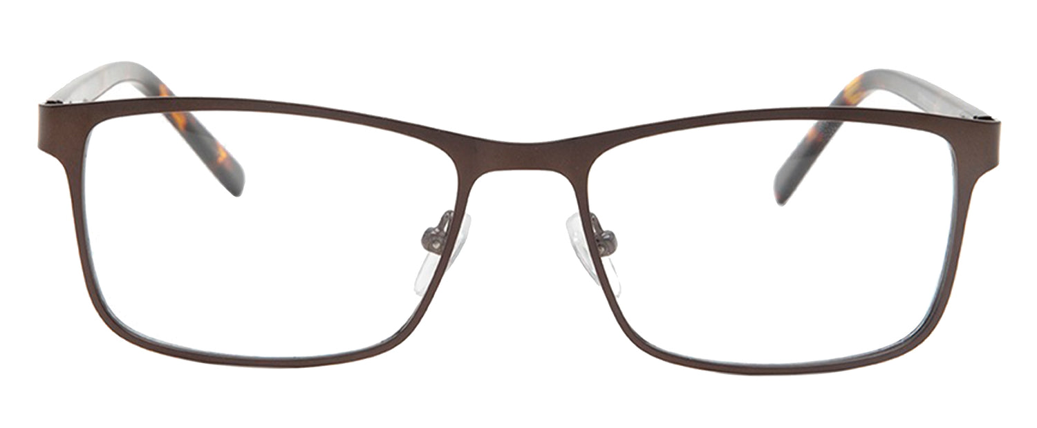 YourSpex Buy Reading Glasses Online with Brown Full Rim Metal Frame