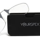 Grey Nose clip Reading eyeglasses with case