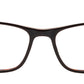 Brown Black Rectangular Acetate Frame with Metal Temple - Reading Eyeglasses