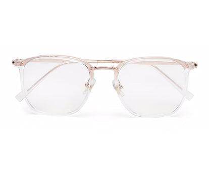 ZENITH TITANIUM UNISEX TRANSPARENT SQUARE SPECTACLES