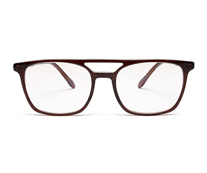 Brown MOD Aviator Style Acetate Eyeglasses Frames for Men