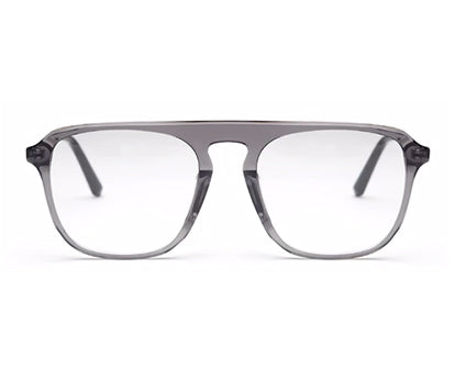 Transparent Grey Square Full Rim Acetate Frame for Men