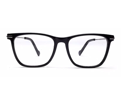Dark Blue Square Full Rim Acetate Metal Frame for Men
