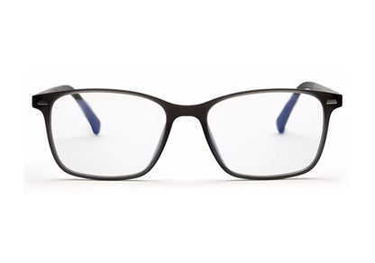 Black Matte Rectangle Clip-On Eyeglasses for Men and Women