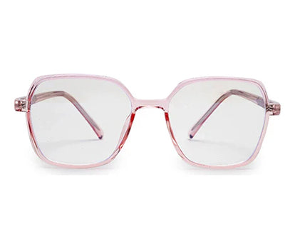 Pink Square Full Rim Acetate Glass Frame for Women