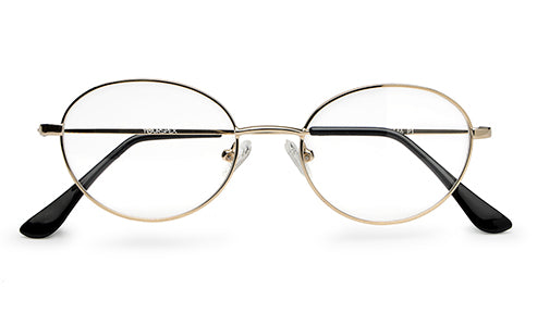 Elegant Oval Gold Spectacles