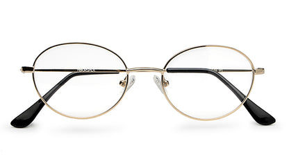 Elegant Oval Gold Spectacles