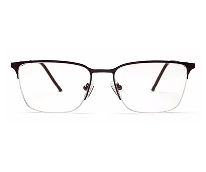 Gunmetal Wayfarer Half Rim Frame for Unisex