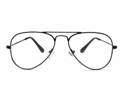 Black Aviator Full Rim Metal Frame for Men