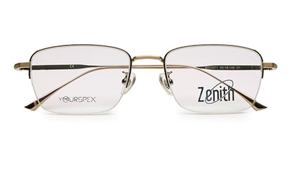 Zenith Titanium Gold Rectangle Frames