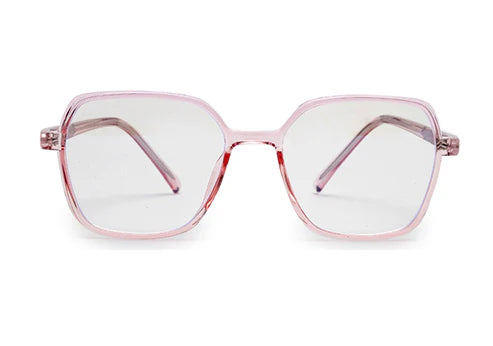 Pink Square Full Rim Acetate Glass Frame for Women