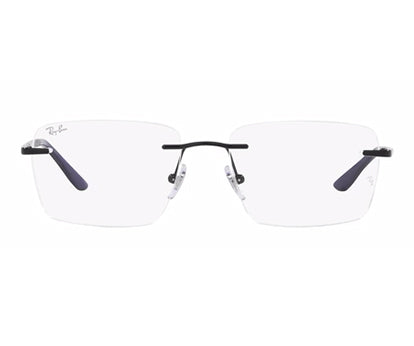 Ray-Ban Male Black Rectangle Spectacles