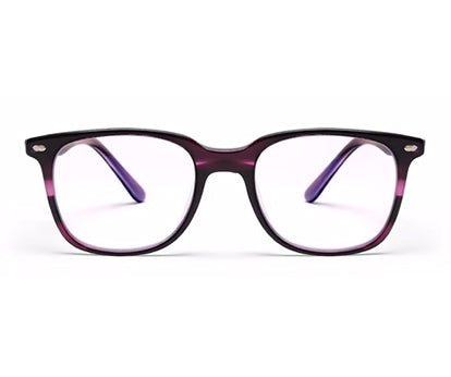 Purple Black Wayfarer Style Acetate Eyeglass Frame for Men