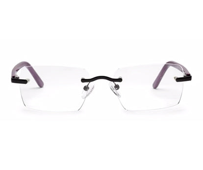 Rimless Unisex Purple Specs Frame for Men and Women