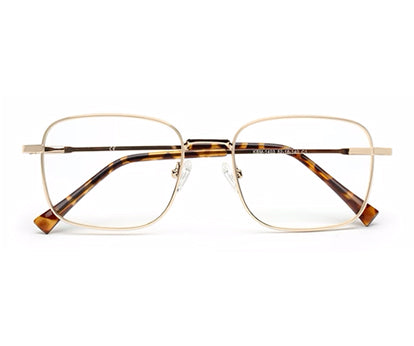 UNISEX GOLDEN SQUARE FRAME WITH TORT TEMPLE