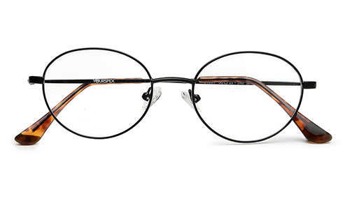 Sleek Designed Oval Black Spectacles