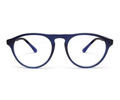 Blue MOD Aviator Style Acetate Eyeglasses Frames for Men