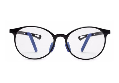 Black Kids Glasses for Oval Face with Full Rim TR-90 Frame
