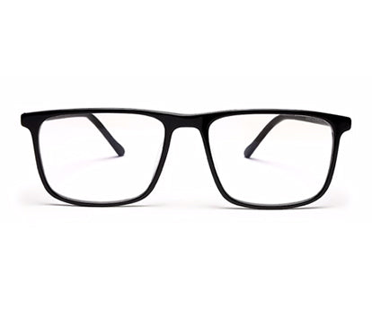 Black Square Shaped Acetate Eyeglasses Frames for Men