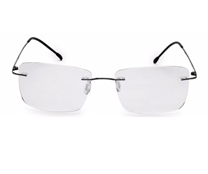 Gunmetal Rectangle Rimless Unisex Titanium Frame