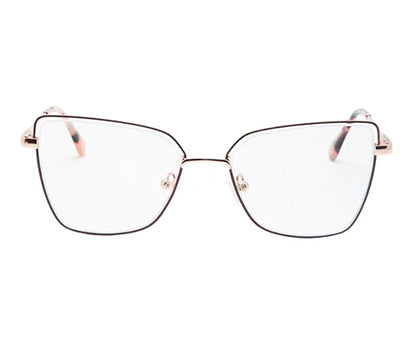 Brown Cateye Style Metal Frame for Women