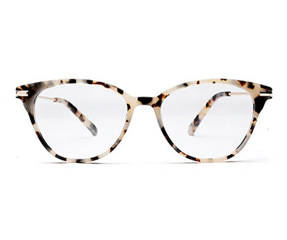 Snow Leopard Cateyes Full Rim Acetate Metal Frame for Women
