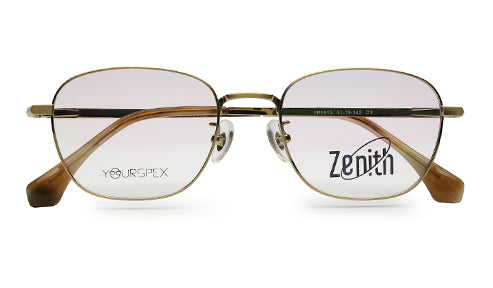 Zenith Titanium Gold Square Spectacles