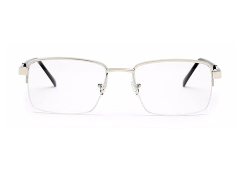 HALF RIM SILVER SPECTACLES FOR MEN