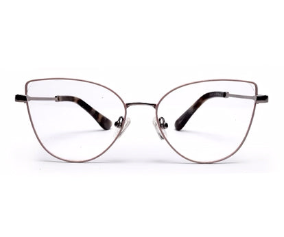 Grey Cateyes Full Rim Metal Women Eyeglasses Frame