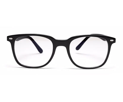 Black Wayfarer Style Acetate Eyeglass Frame for Men