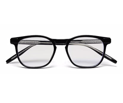 Black Square Shaped Acetate Reading Glasses Frame for Women