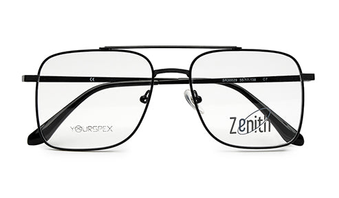 Zenith Titanium Matte Black Large Square Frame