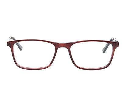 Brown Woody Rectangular Acetate Glasses Frames for Men