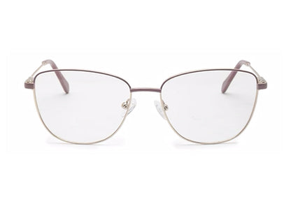 Nude Pink Women Cateye Glass Frame in Metal