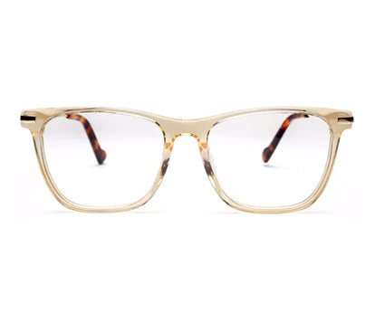 Transparent Yellow Square Full Rim Acetate Frame for Men & Women