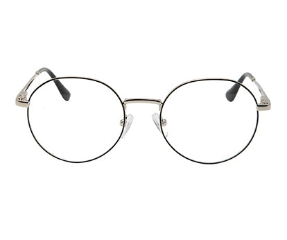 Silver Round Full Rim Metal Frame for Women