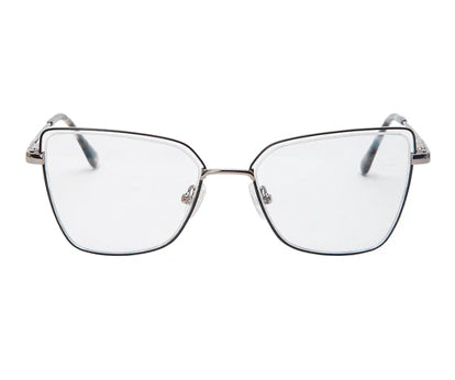 Black Tortoise Cateye Style Metal Women Glasses Frame