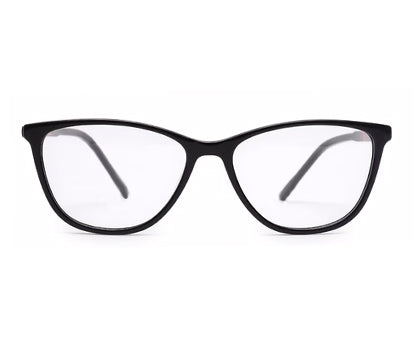 Black Cateyes Full Rim Acetate Eye Frames for Women