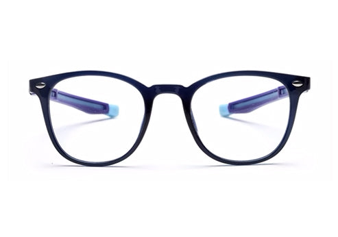 Blue Wayfarer Glasses with Full Rim TR-90 Frame for Kids