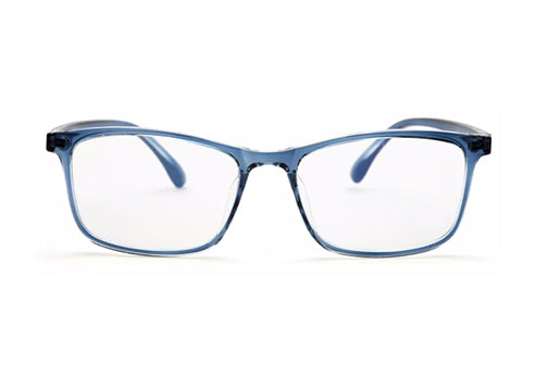Blue Transparent Rectangle Eyeglasses for Men and Women