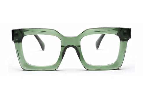 Thick Green Square Full Rim Acetate Frame