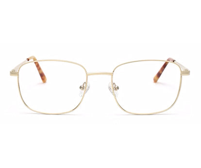 Gold Square Full-Rim Spectacles