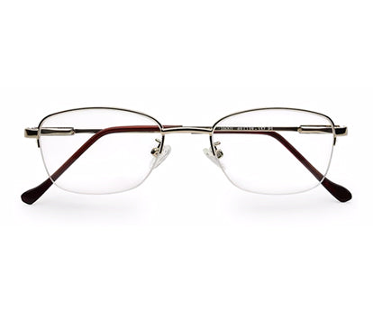 Silver Half Rim Square Unisex Sleek Spectacles