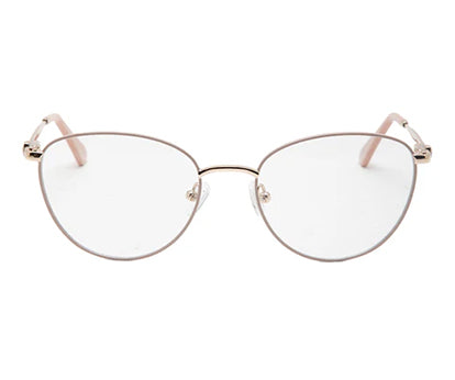Beige Oval Shaped Metal Frame for Women