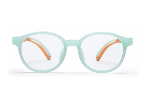 Sky Blue Oval Face Shape Glasses Frame for Kids with TR-90 Full Rim