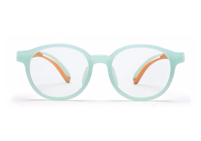 Sky Blue Oval Face Shape Glasses Frame for Kids with TR-90 Full Rim